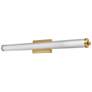1_Fluted 36" Wide Brushed Brass LED Vanity Bath Light