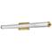 Fluted 36" Wide Brushed Brass LED Vanity Bath Light