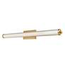 2_Fluted 36" Wide Brushed Brass LED Vanity Bath Light more views