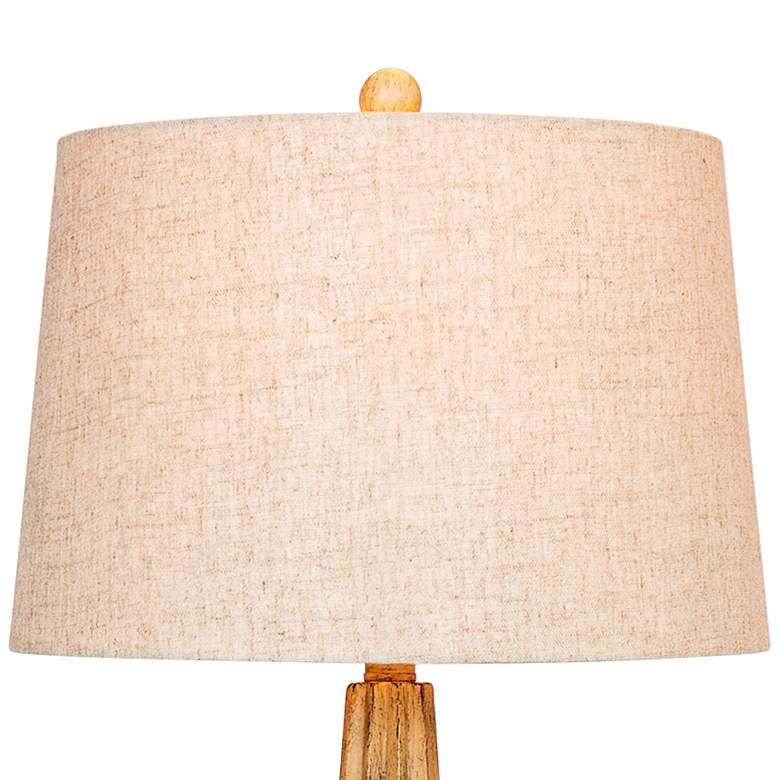 Image 2 Fluted Genie Bottle Beige Table Lamp more views