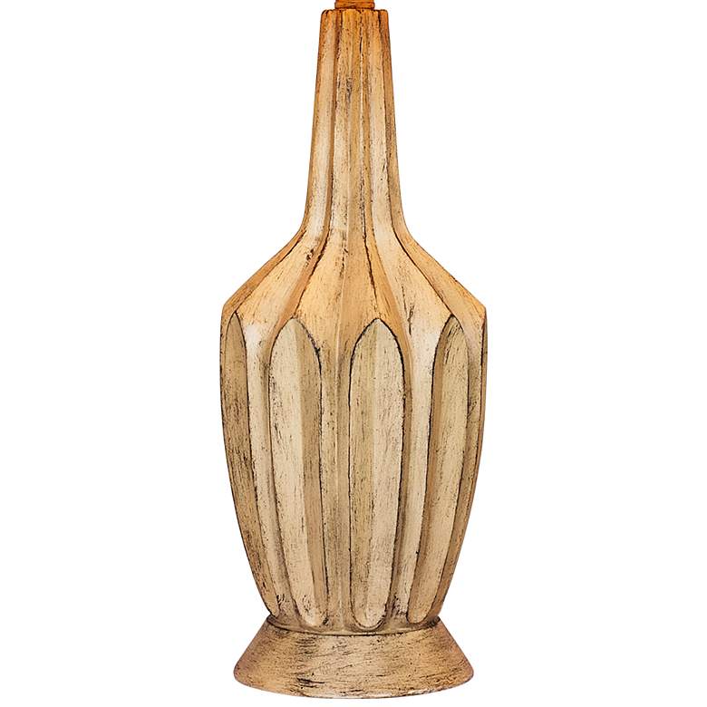 Image 3 Fluted Genie Bottle Beige Table Lamp more views