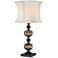Fluted Gold and Black Table Lamp by Regency Hill