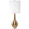 Fluted Gold Ceramic Table Lamp