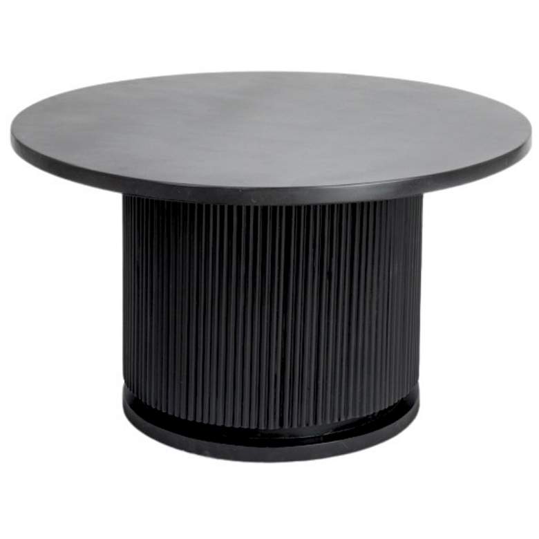 Image 2 Fluted Mango Wood Round Coffee Table