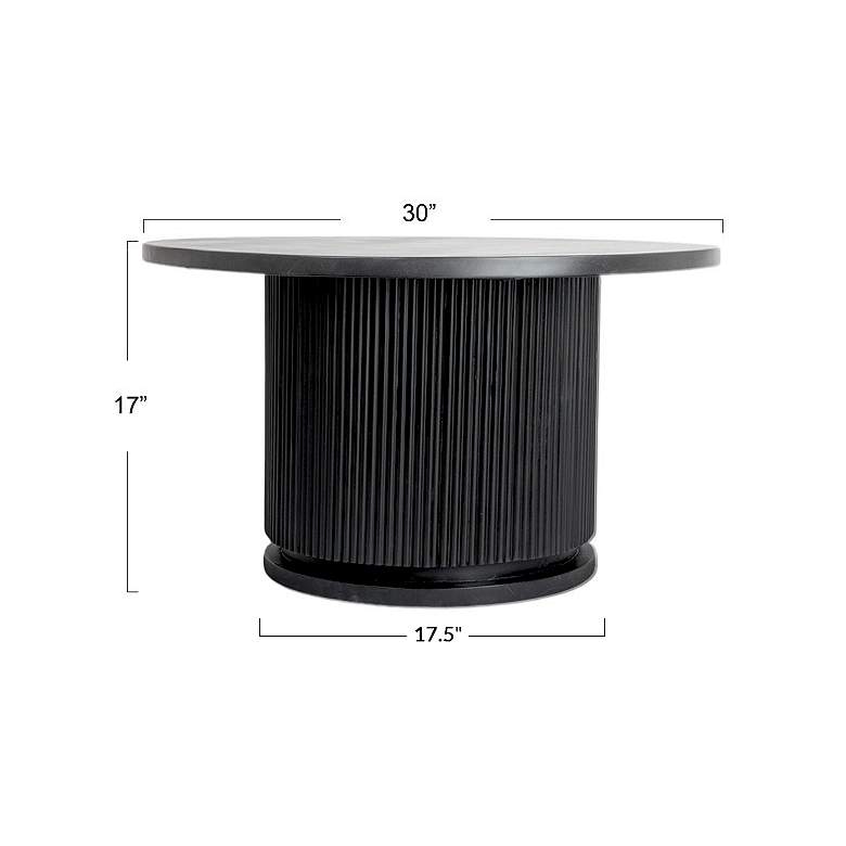 Image 3 Fluted Mango Wood Round Coffee Table more views