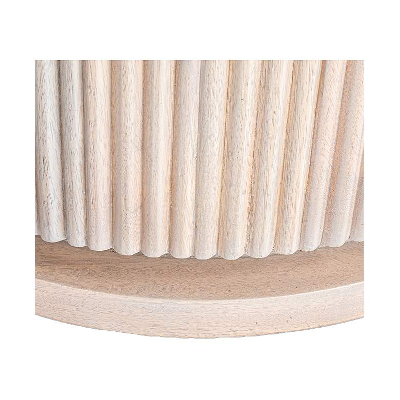 Image 5 Fluted Mango Wood Round Coffee Table more views