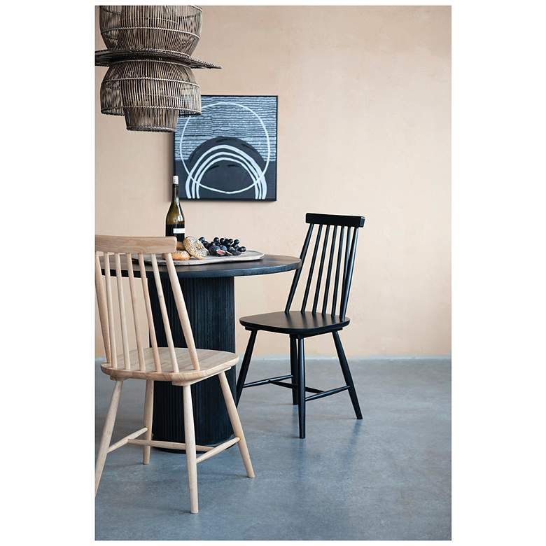 Image 7 Fluted Mango Wood Round Pedestal Dining Table more views