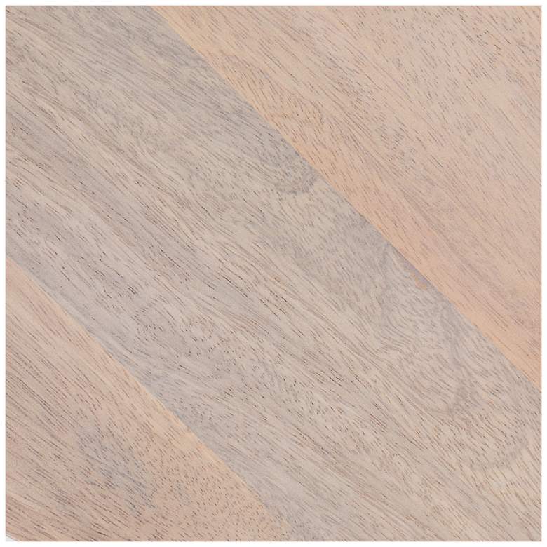 Image 5 Fluted Mango Wood Round Pedestal End Table more views