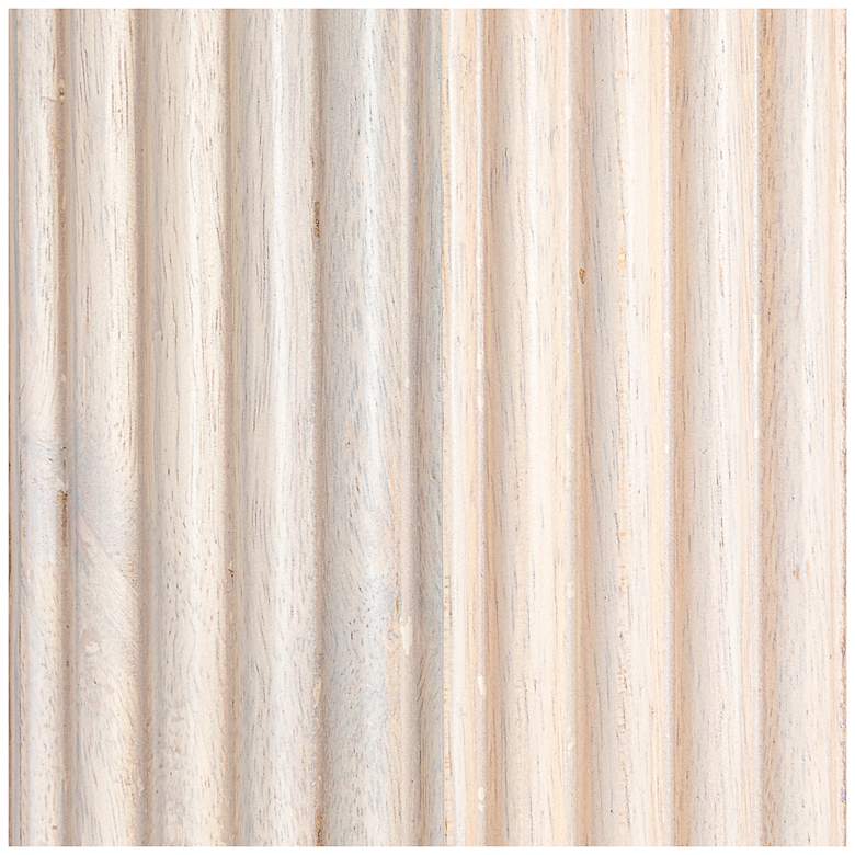 Image 6 Fluted Mango Wood Round Pedestal End Table more views