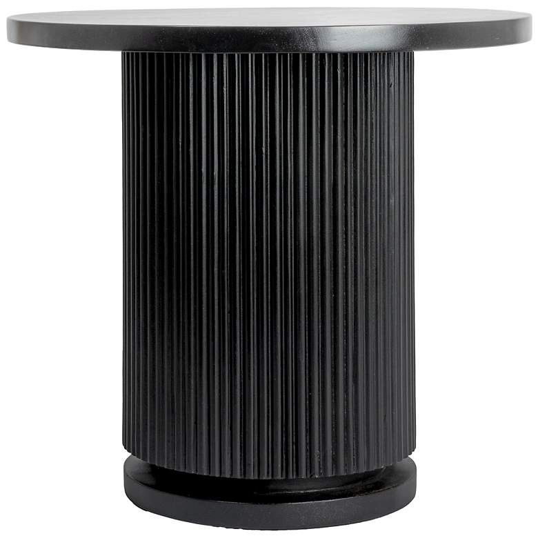 Image 4 Fluted Mango Wood Round Side Table more views