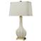 Fluted White Earthenware LED Table Lamp