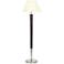 Fluted Wood Floor Lamp with Brushed Steel Accents