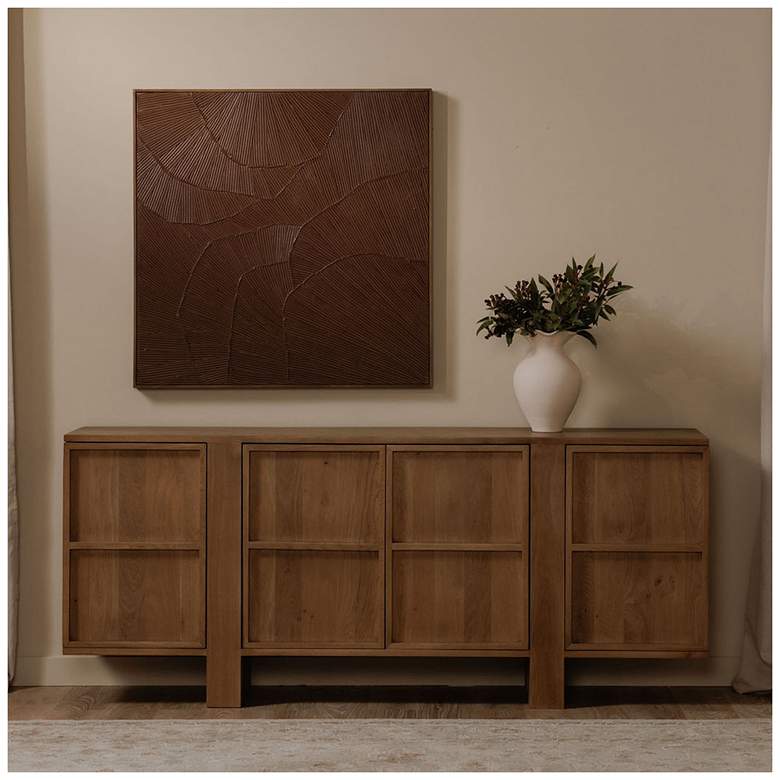 Image 2 Flutter Framed Painting Maroon more views
