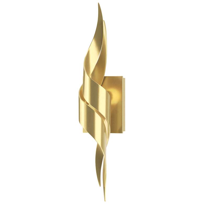 Image 1 Flux 19.4" High Modern Brass Sconce