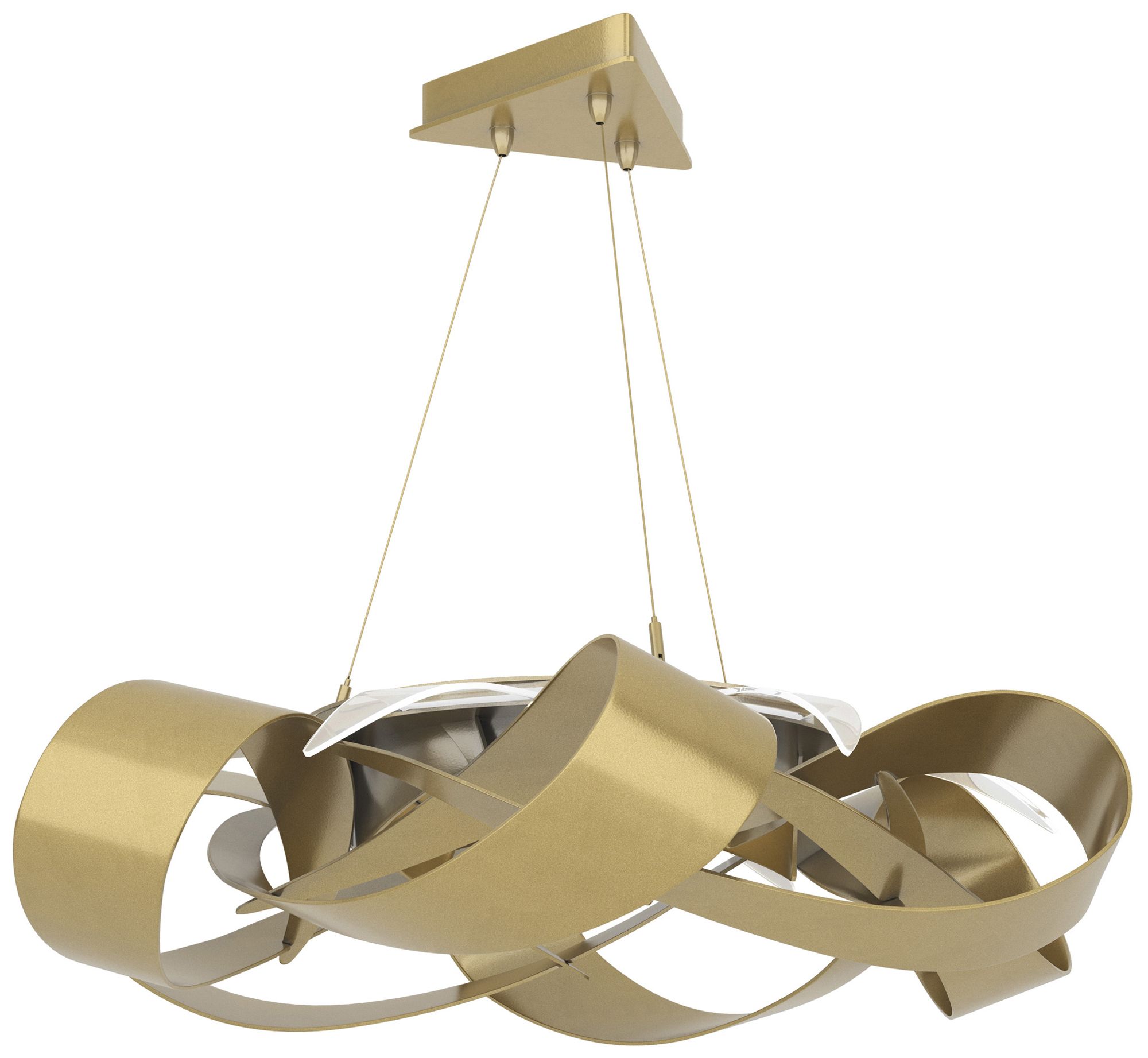 Flux Large LED Pendant - Modern Brass - Made to Order