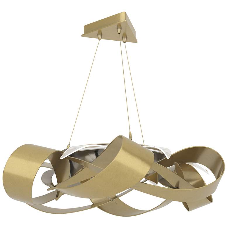 Image 1 Flux Large LED Pendant - Modern Brass