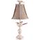 Fly Away 15" High White Finish Rustic Song Bird Accent Lamp