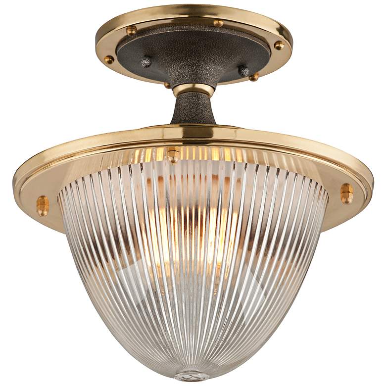 Image 1 Fly Boy 12 3/4" Wide Vintage Silver Metal Ceiling Light