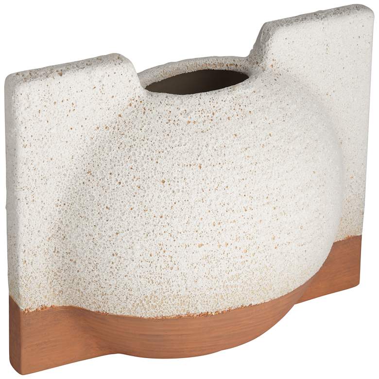 Image 5 Flyer 10 3/4" Wide Cream Decorative Vase more views