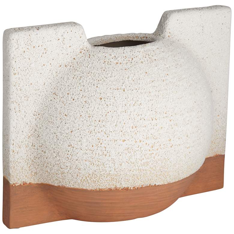 Image 6 Flyer 10 3/4" Wide Cream Decorative Vase more views