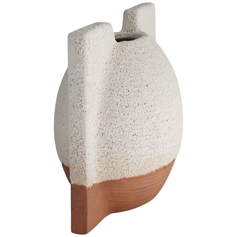 Image 7 Flyer 10 3/4" Wide Cream Decorative Vase more views