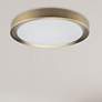 1_Flynn 11.75" Wide Aged Brass 24W Flush Mount
