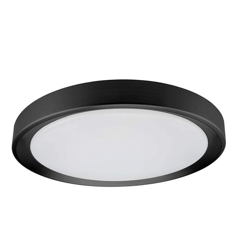 Image 1 Flynn 11.75" Wide Sandy Black 24W Flush Mount