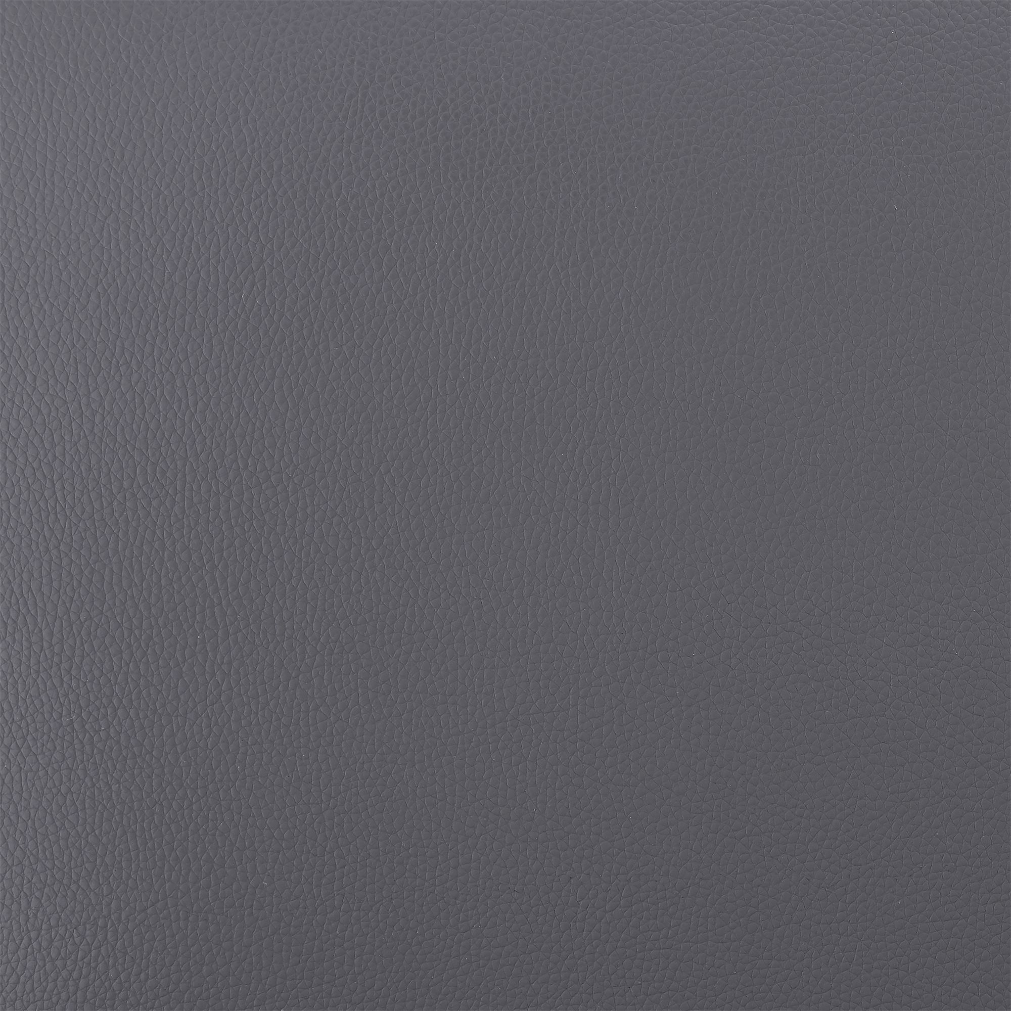 Flynn 26 in. Swivel Barstool in Gray Faux Leather, Silver Metal