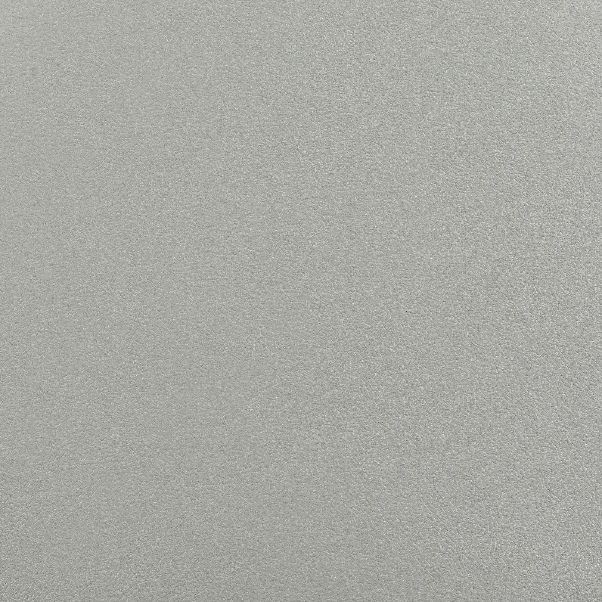 Flynn 26 in. Swivel Barstool in Light Gray Faux Leather, Black Metal