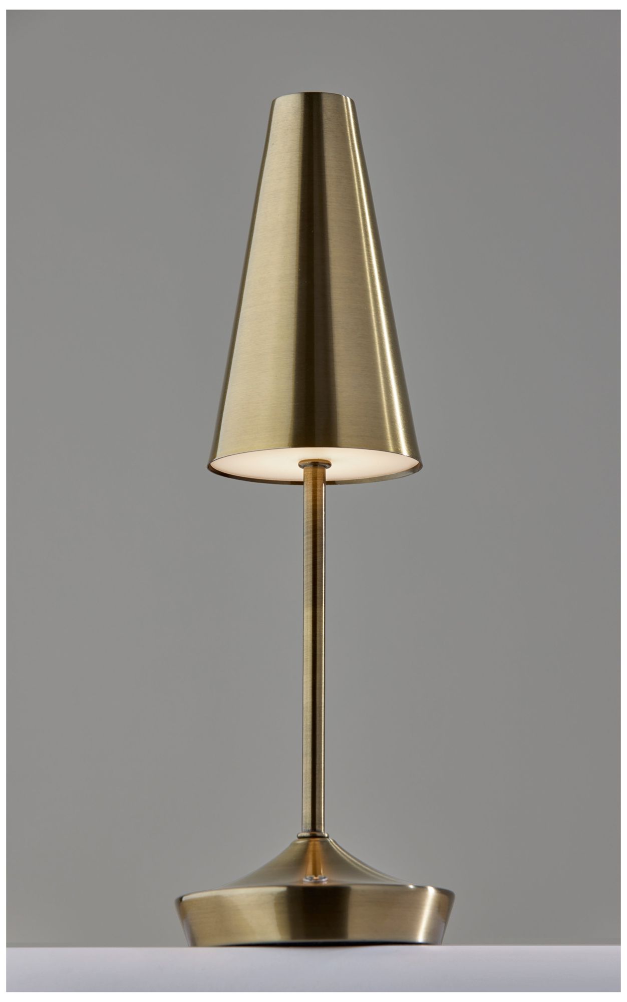 Image 5 Flynn Cordless LED Table Lamp- Antique Brass more views