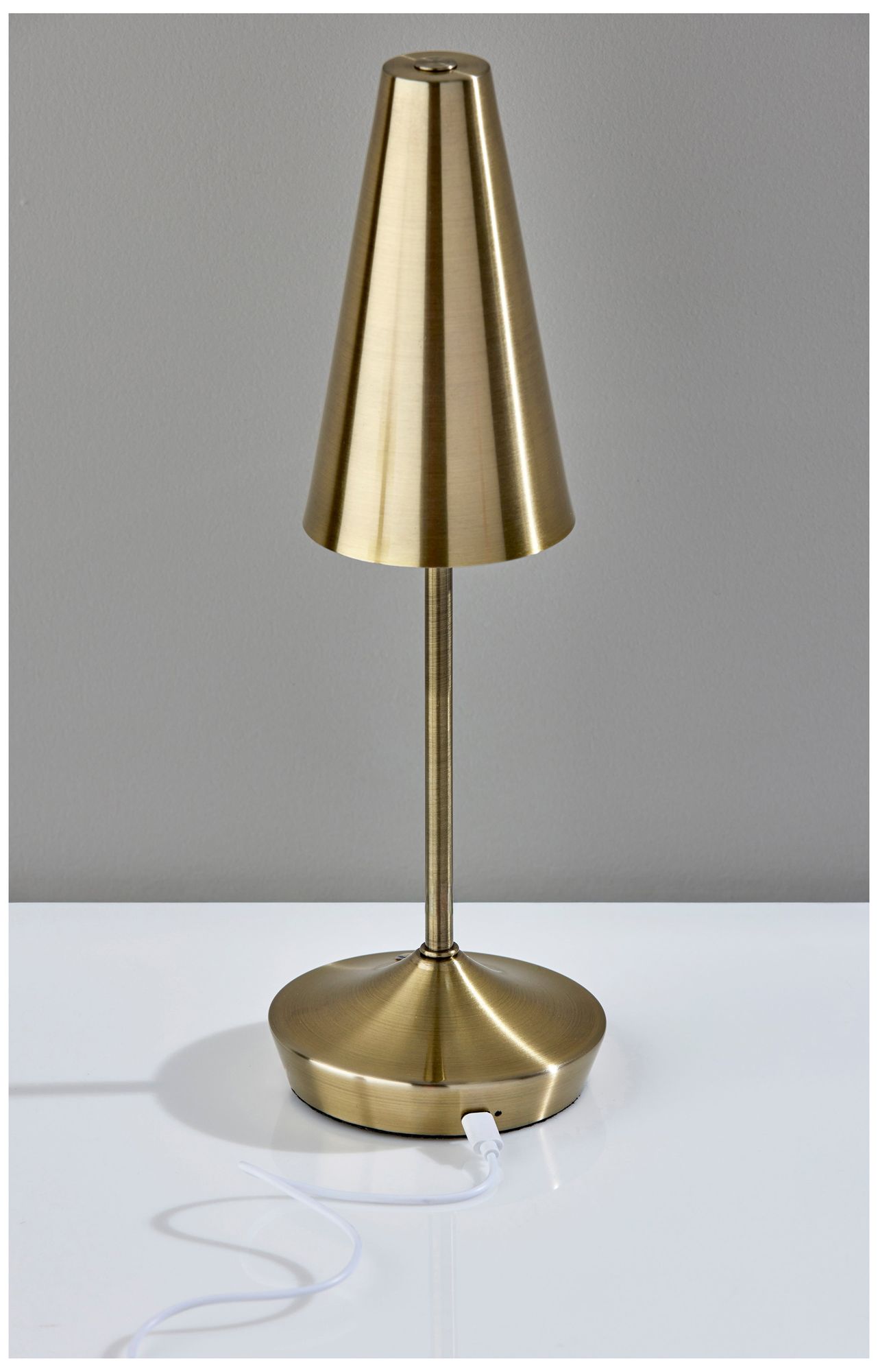 Image 6 Flynn Cordless LED Table Lamp- Antique Brass more views