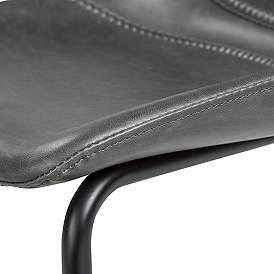 Image2 of Flynn Dark Gray Leatherette Side Chairs Set of 2 more views
