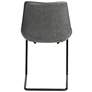 Flynn Dark Gray Leatherette Side Chairs Set of 2