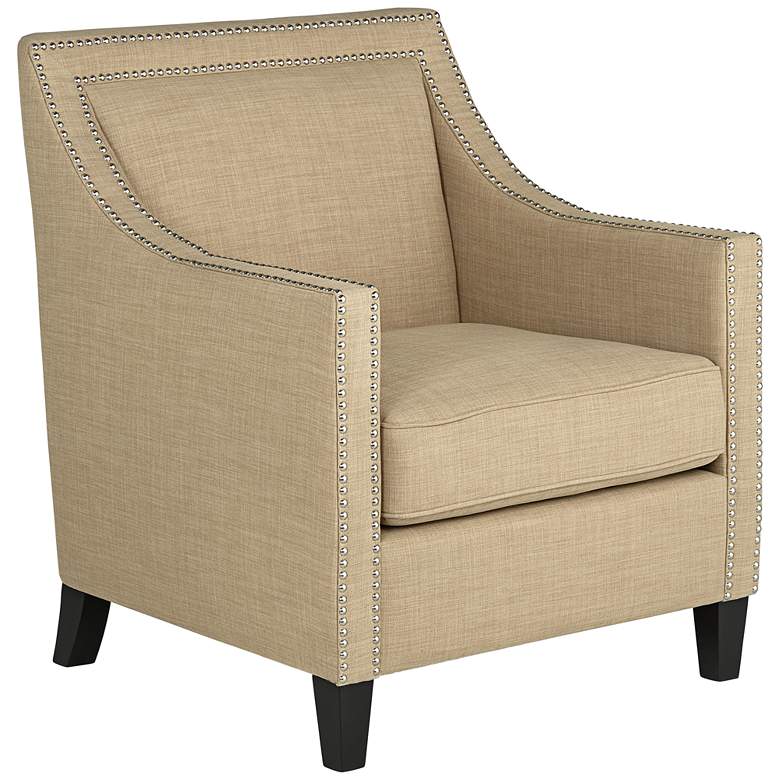 Image 2 Flynn Heirloom Camel and Nailhead Trim Upholstered Armchair