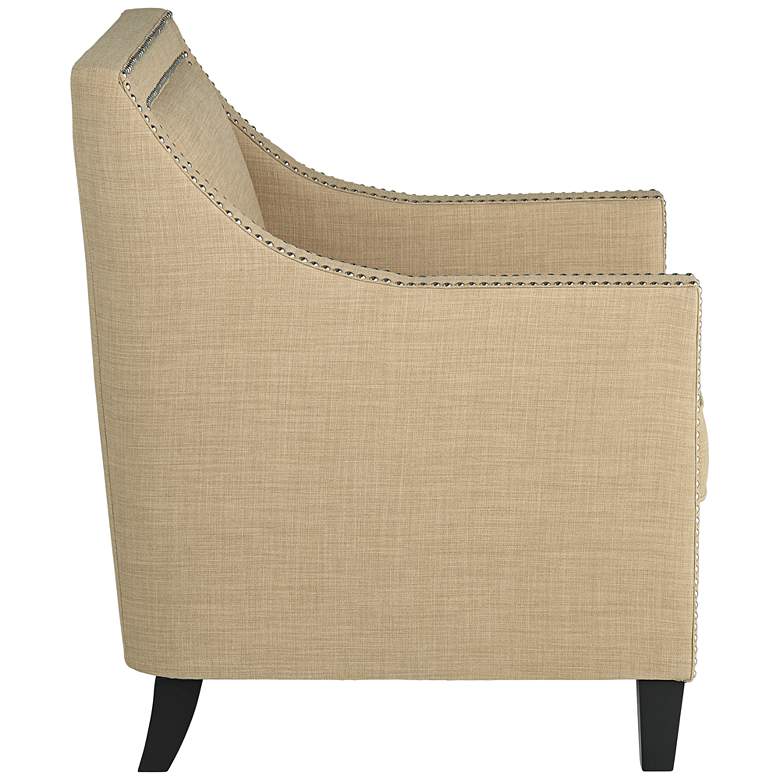 Image 4 Flynn Heirloom Camel and Nailhead Trim Upholstered Armchair more views