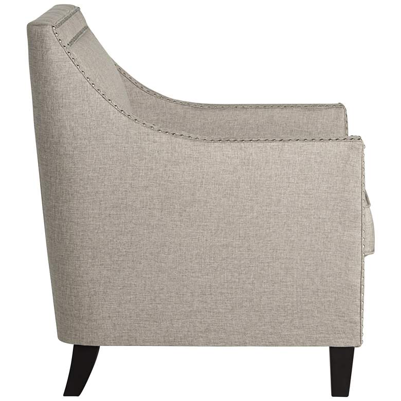 Image 5 Flynn Heirloom Gray Nailhead Trim Upholstered Armchair more views