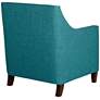 Flynn Teal and Nailhead Trim Upholstered Armchair