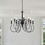 1_Flynx 31" Wide Black 9-Light Scroll Pendant