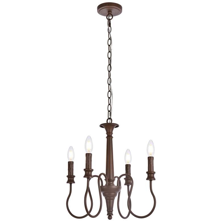 Image 1 Flynx 4 Lts Pendant In Weathered Oak