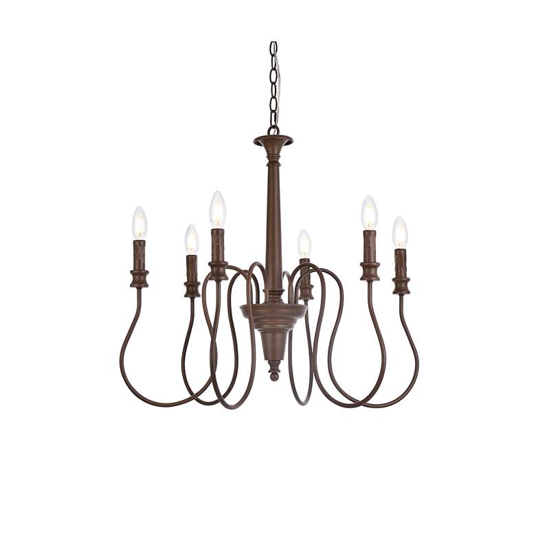 Image 4 Flynx 6 Lts Pendant In Weathered Oak more views