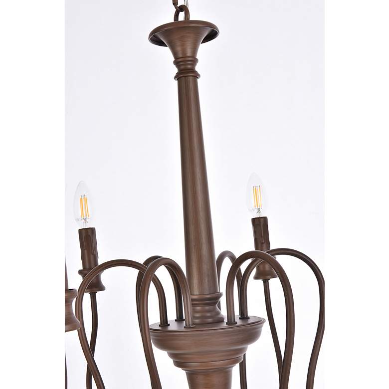 Image 7 Flynx 6 Lts Pendant In Weathered Oak more views