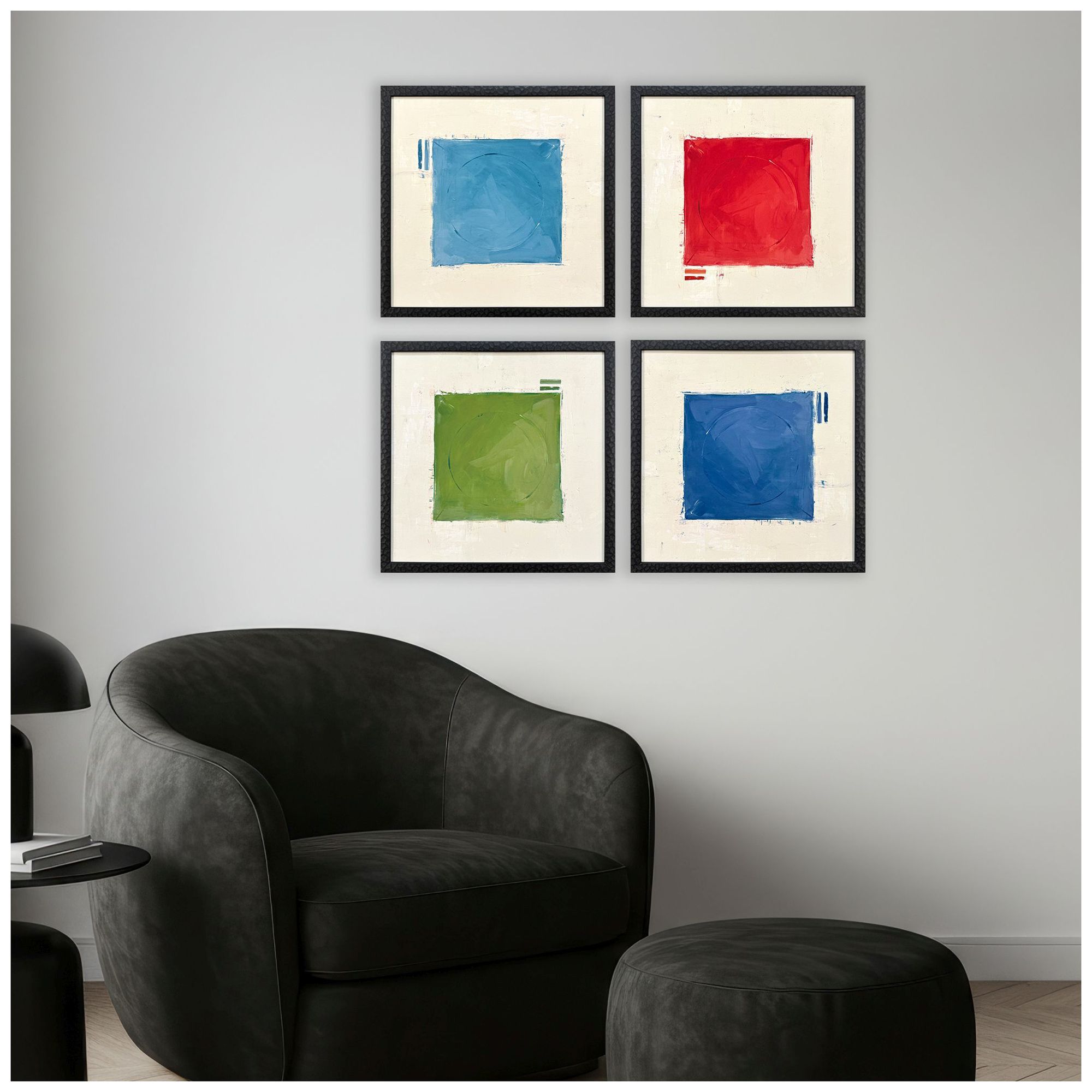 Image 4 Focal Point 17"W x 17"H Framed Art Set of 4 more views