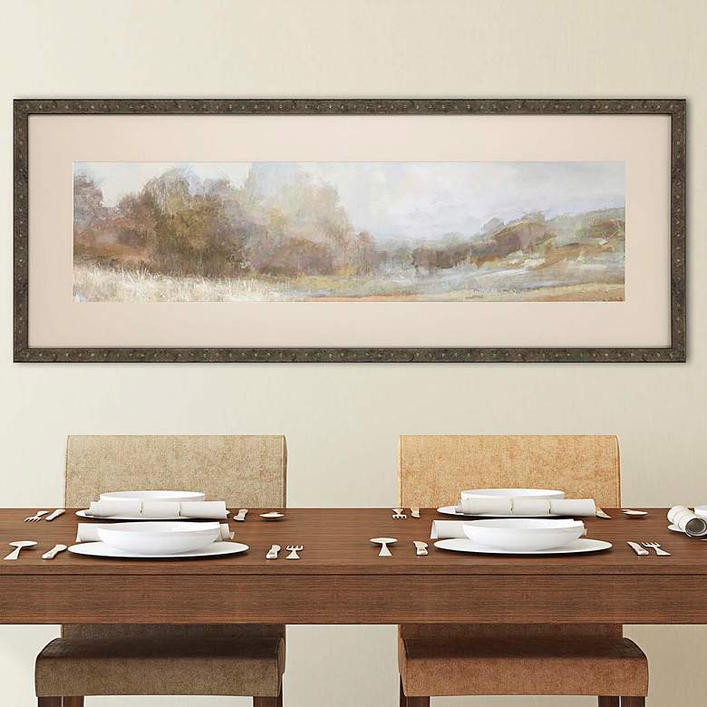 Image 2 Focused Fields - Breeze 58 inch Wide Giclee Framed Wall Art