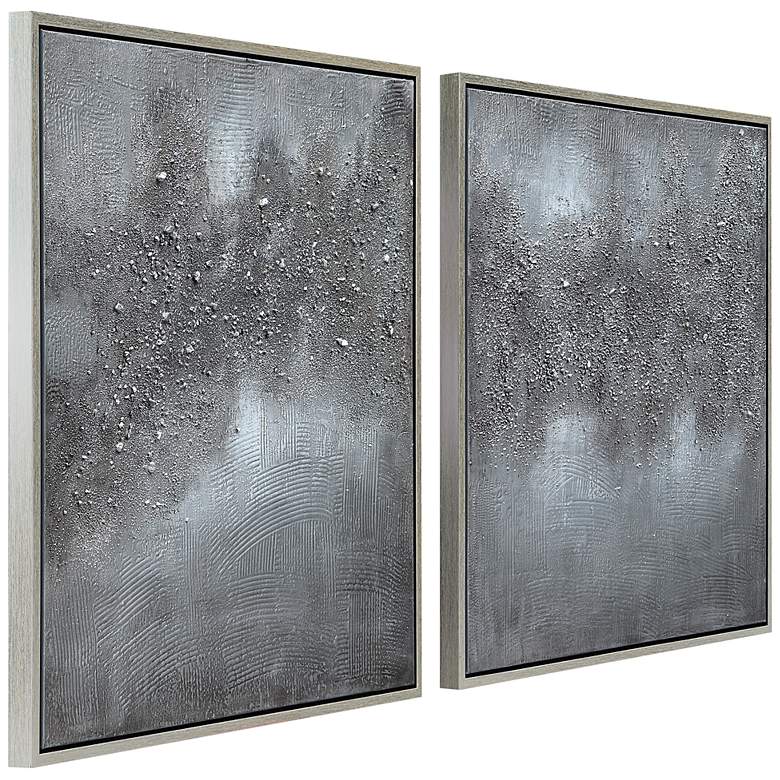 Image 6 Fog 72 inch Wide Metallic 2-Piece Framed Canvas Wall Art Set more views