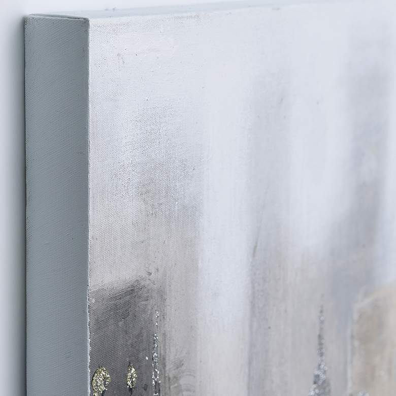 Image 4 Foggy City 40" Wide Textured Metallic Canvas Wall Art more views
