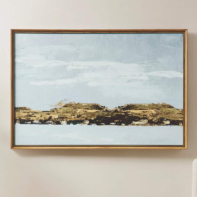 Image 1 Foggy Morning 37 1/2"W Rectangular Framed Canvas Wall Art