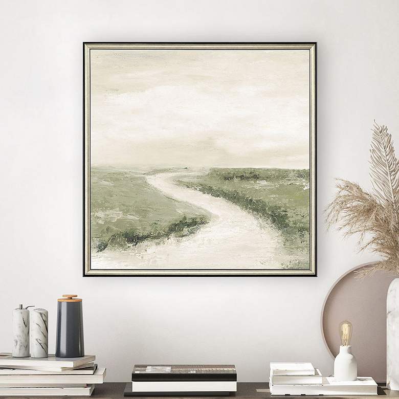 Image 1 Foggy White River 29"W x 29"H Non-Glass Framed Art