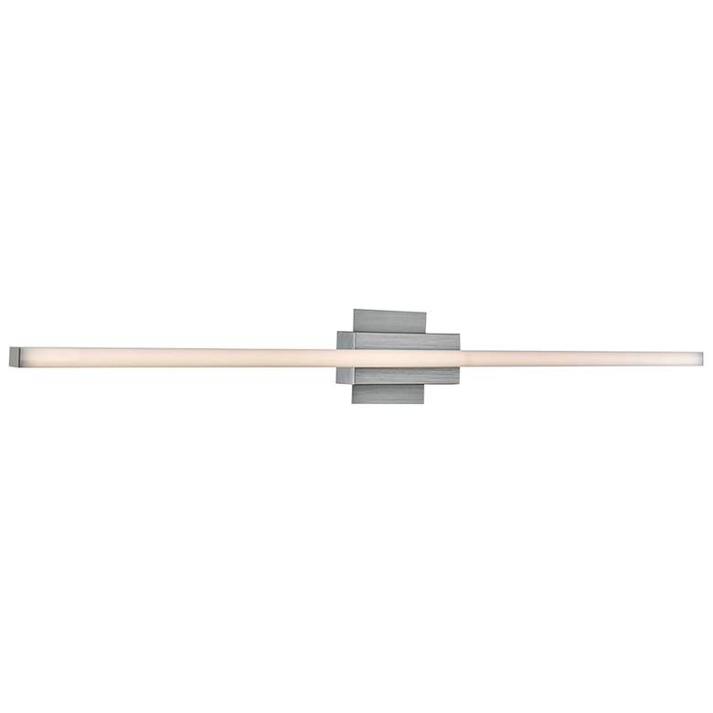Image 2 Foil 39 1/2" Wide Brushed Aluminum LED Modern Bath Light