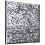 Foiled Silver Leaf 32" Square 3D Metal Wall Art