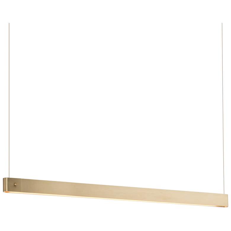 Image 1 Fold 44" Wide Modern Brass LED Pendant